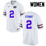 Women's Florida Gators #2 Brad Stewart NCAA Nike White Authentic Stitched College Football Jersey ENI3262GW